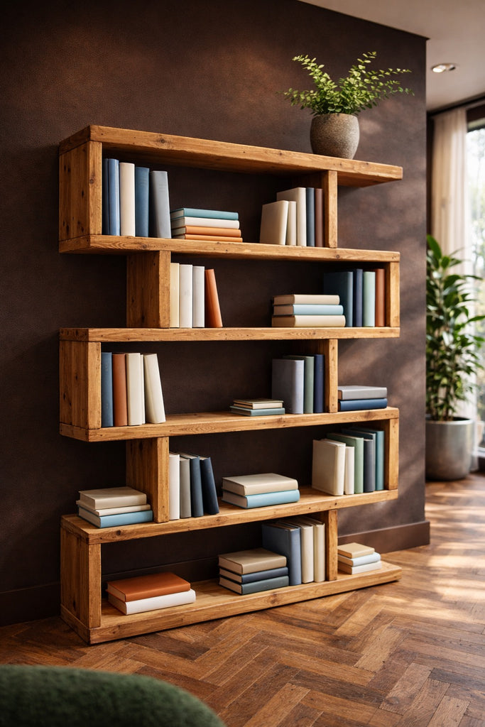 Rustic Solid Wooden Bookcase | Industrial Style Shelving – Chronology