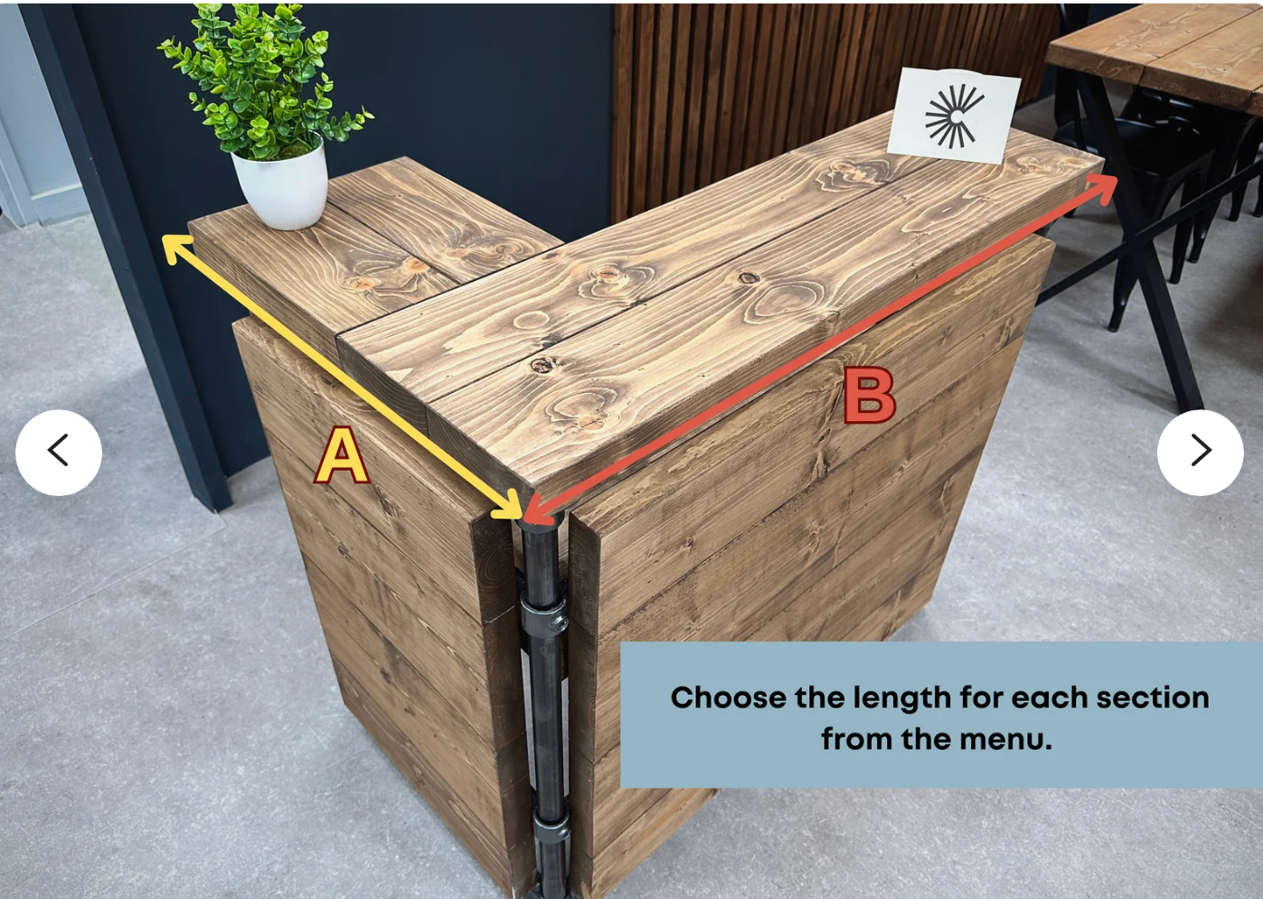 Rustic reception desk for sale deals