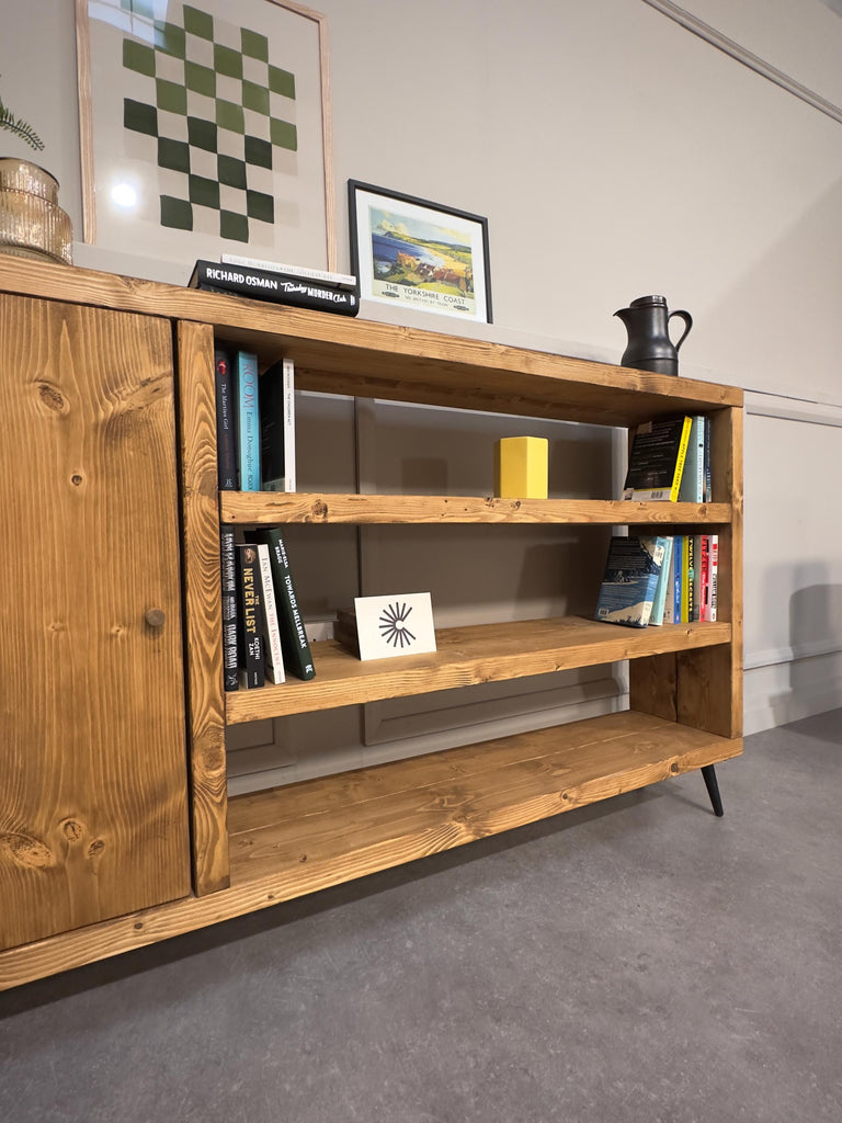 Industrial Wooden Sideboard: Retro Cabinet with Shelving - ChronologyStore - Cabinets - Console Tables & Cabinets