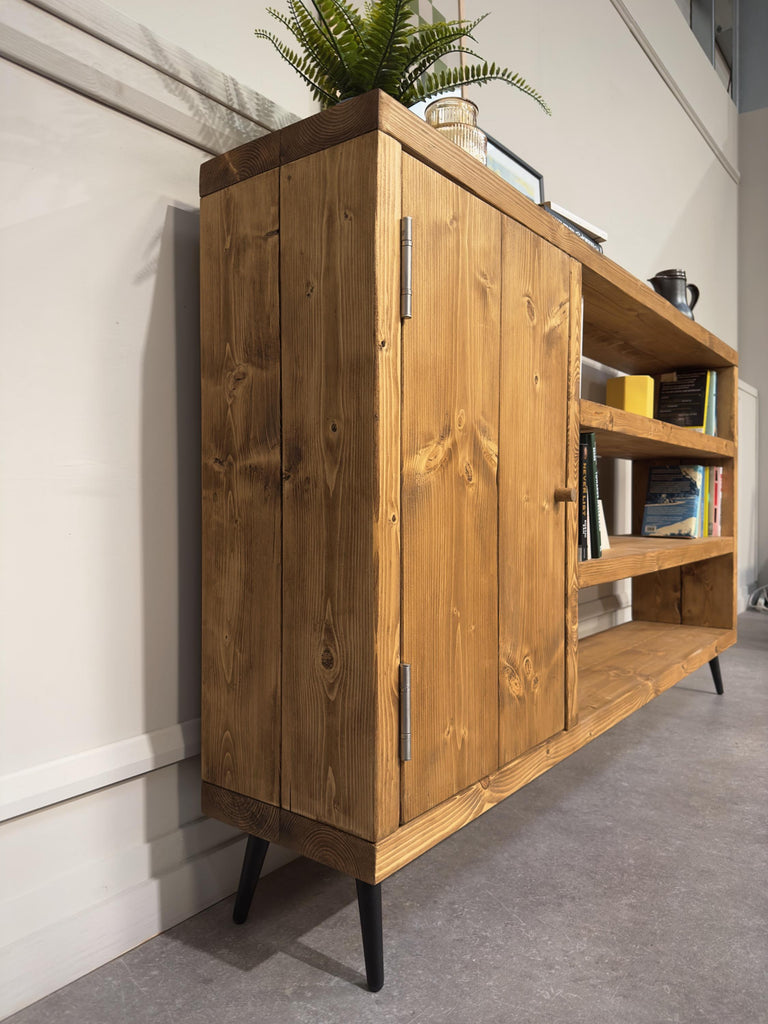Industrial Wooden Sideboard: Retro Cabinet with Shelving - ChronologyStore - Cabinets - Console Tables & Cabinets