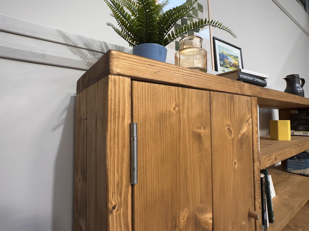 Industrial Wooden Sideboard: Retro Cabinet with Shelving - ChronologyStore - Cabinets - Console Tables & Cabinets
