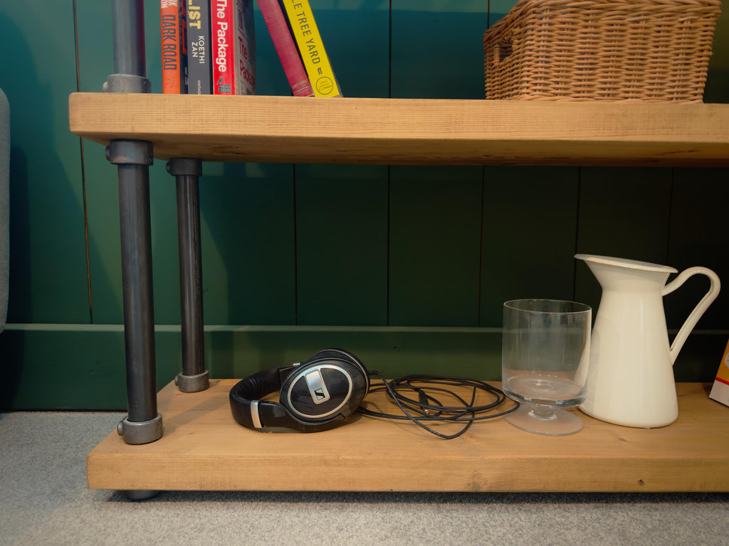Rustic Console Side Table with Steel Tube Framework, Industrial Scaffold Board, Reclaimed Bar Table, Solid Wood Hallway Table - ChronologyStore - Tables & Benches - Console Tables & Cabinets