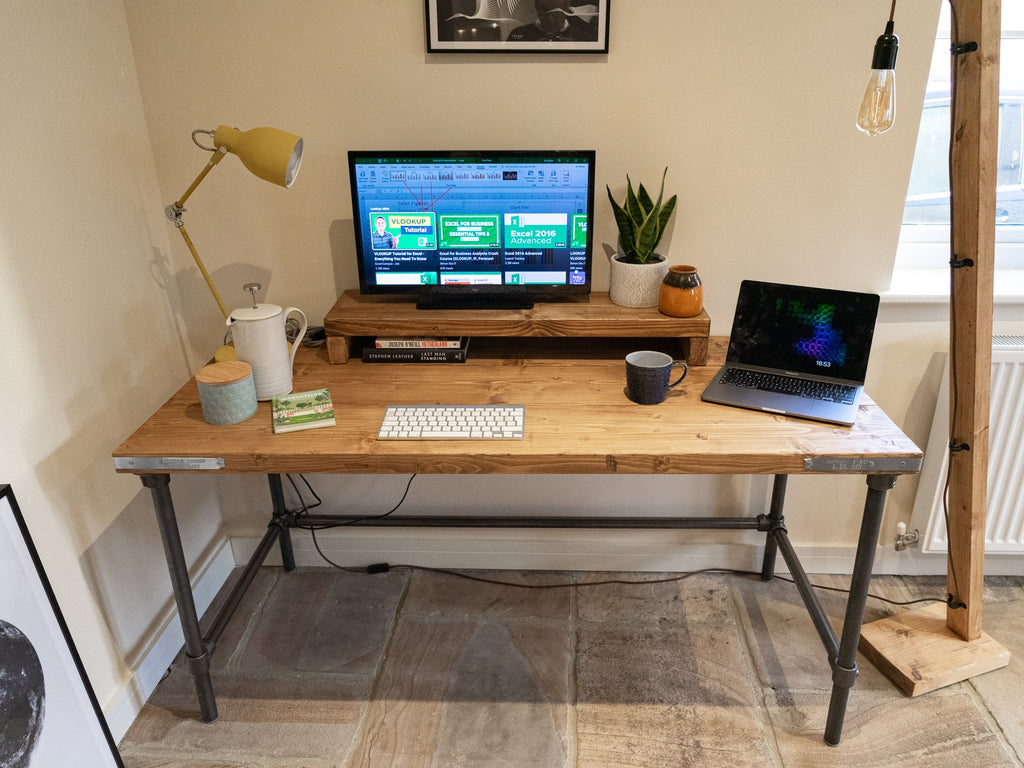 Rustic Handmade Desks for Home or Office, Solid Wooden and Steel ...
