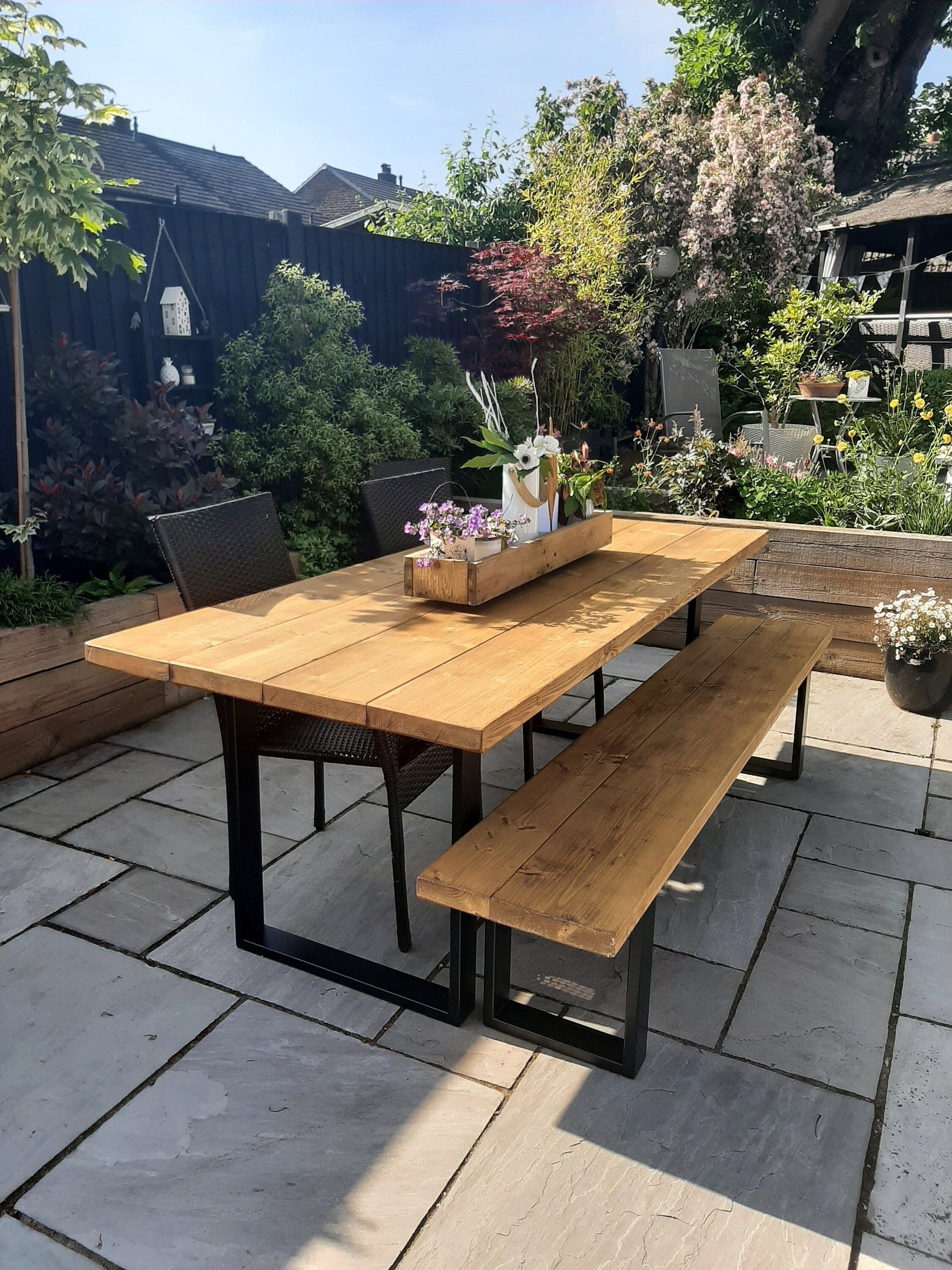 Dining table in garden sale