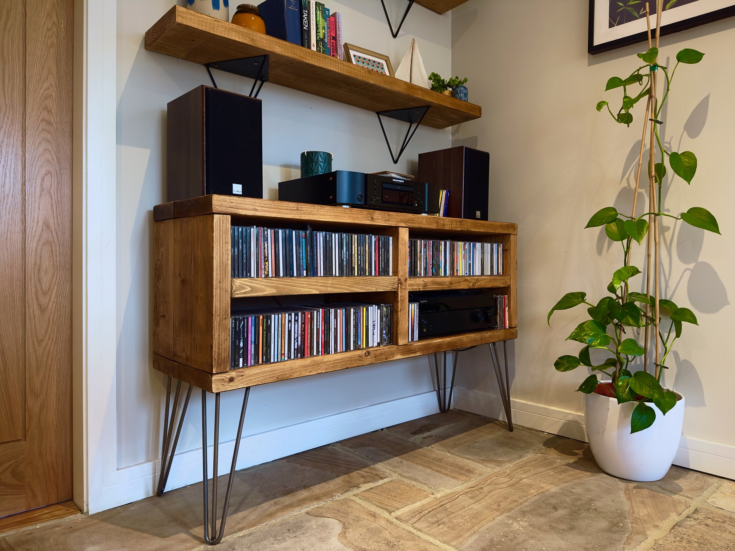 Industrial CD Player Stand | Hi Fi Cabinet | CD Storage Media TV Unit ...