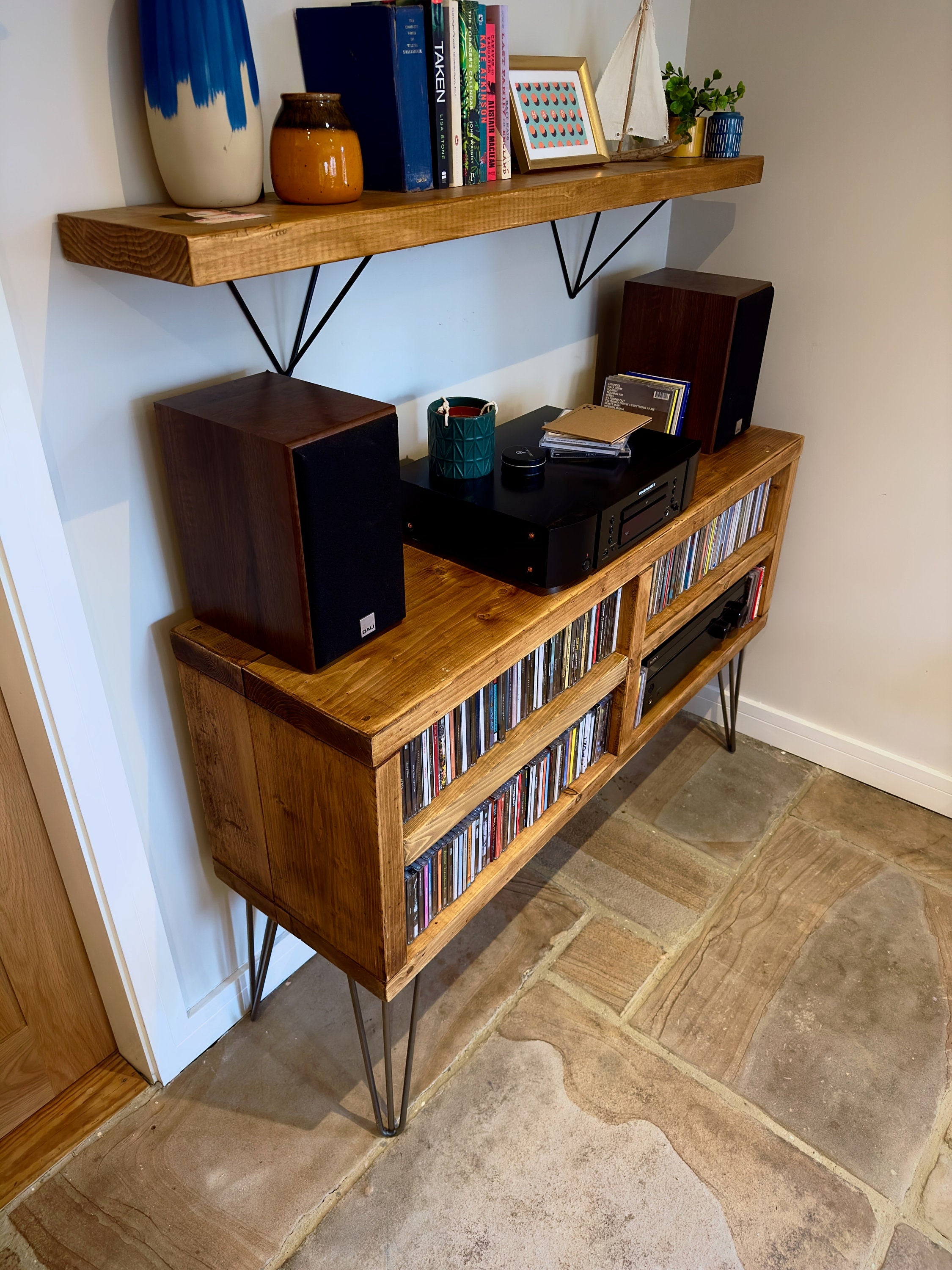 Cd Stand Stack Industrial CD Player Stand | Hi Fi Cabinet | CD Storage Media TV Unit ...