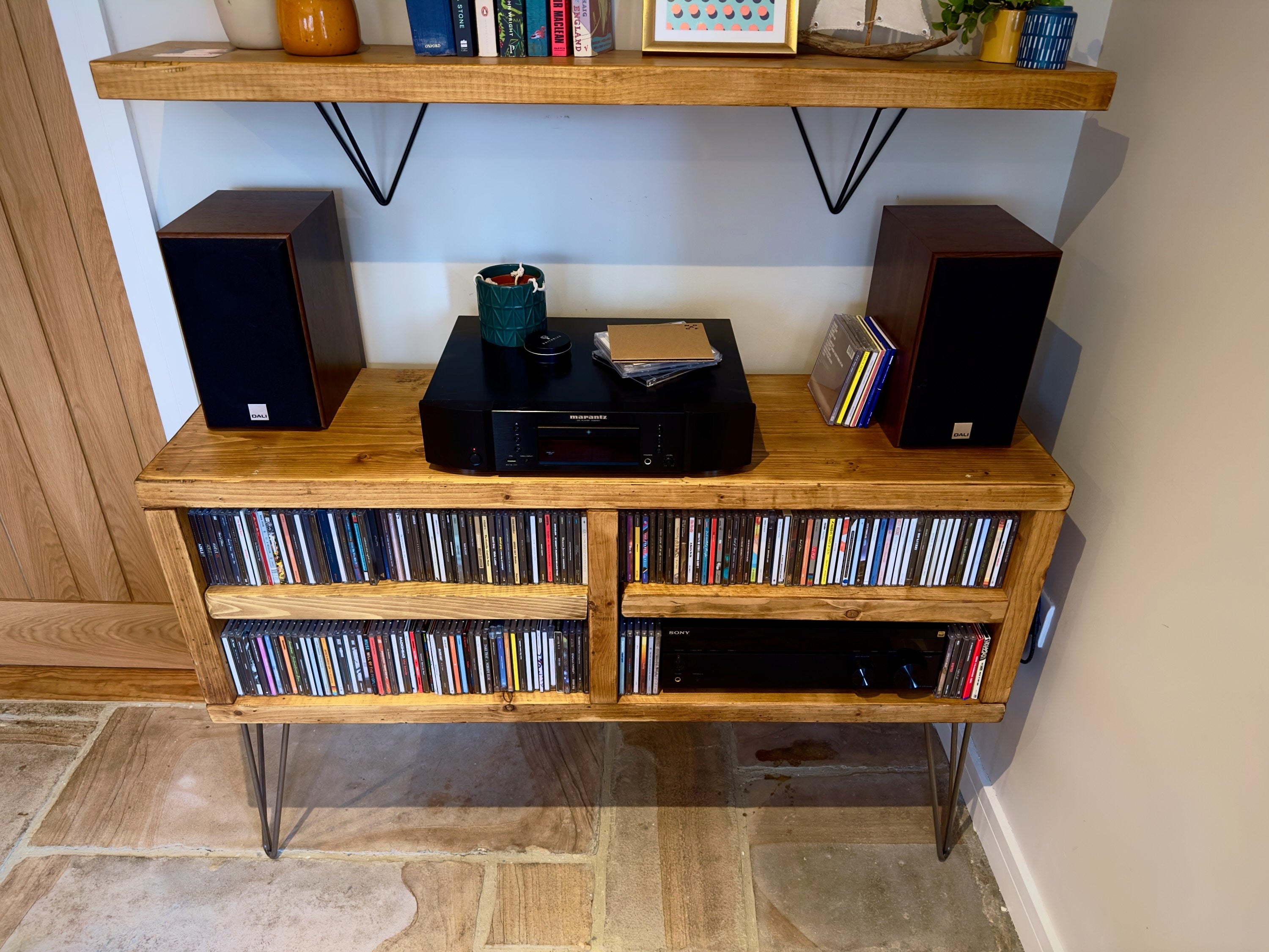 Cd Stand Stack Industrial CD Player Stand | Hi Fi Cabinet | CD Storage Media TV Unit ...